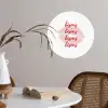 Bisous - Lip - Wit - Rood Wandcirkel behangsticker klein -sfeer3