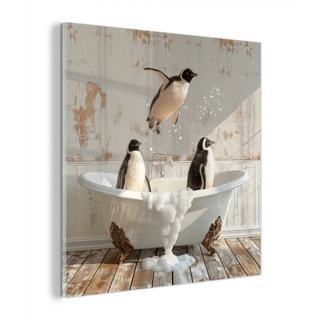 Vintage - Pinguïn - Badkuip - Schuim plexiglas 5mm klein -z3d