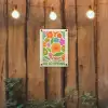 Illustratie - Bloemen - Quote - Kleurrijk tuinposter los doek klein -sfeer1