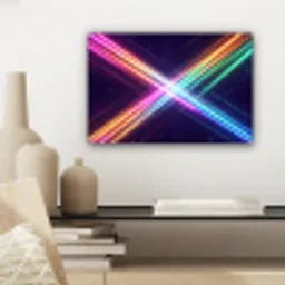 Kruisen - Lasterstralen - Neon canvas 2cm klein -sfeer6