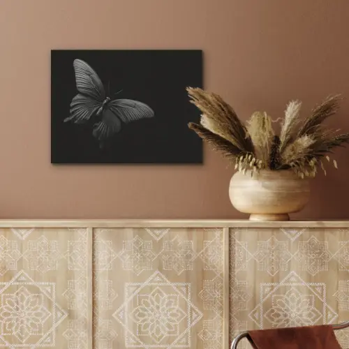Vlinder - Zwart - Insect - Dieren PET vilt klein -sfeer4