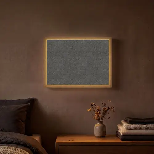 Donkergrijs - Asfaltstructuur - Ruw Light Box met batterij (Wandlamp) middel 907 -sfeer4
