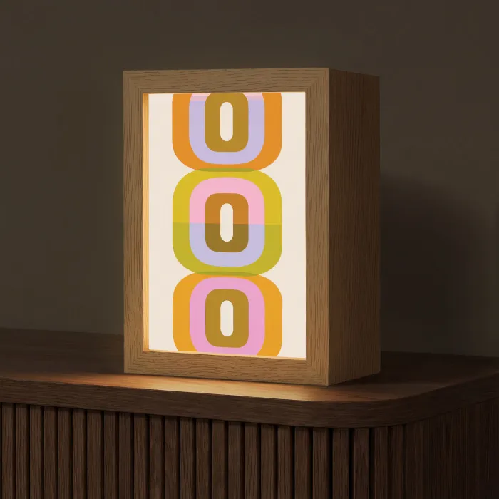 Stapel - Vormen - Geblokt - Oranje Light Box met kabel (Tafellamp) klein -z3d_website