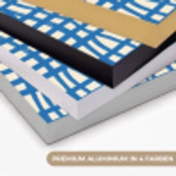 Ruitpatroon - Blauw - Crème Textielframe zwart klein 947 -USP_kleurenDE