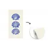 Schelpen - Blauw - Patroon fotobehang vinyl groot -3d