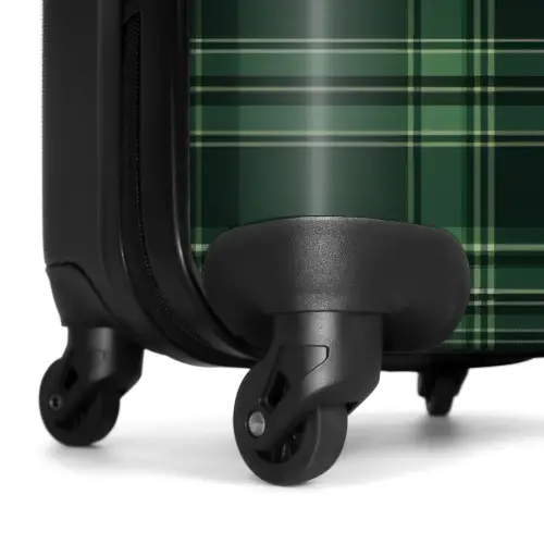 Klassiek geruit patroon in groene tinten NBS - Handbagage koffer - Unisex middel -wiel