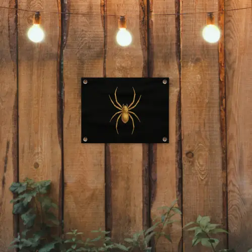 Spin - Goud - Minimalistisch - Poten tuinposter los doek klein -sfeer1