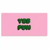 Yes fun - Groen - Roze Muismat XXL klein -3d_leeg