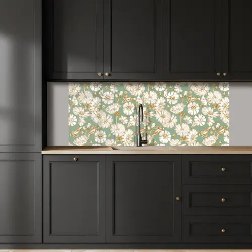Bloem - Art nouveau - Design keuken achterwand 2 middel 871 -sfeer1