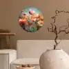 Bloemen - Watercolor - Kunst - Botanisch - Natuur Wandcirkel behangsticker klein -sfeer1