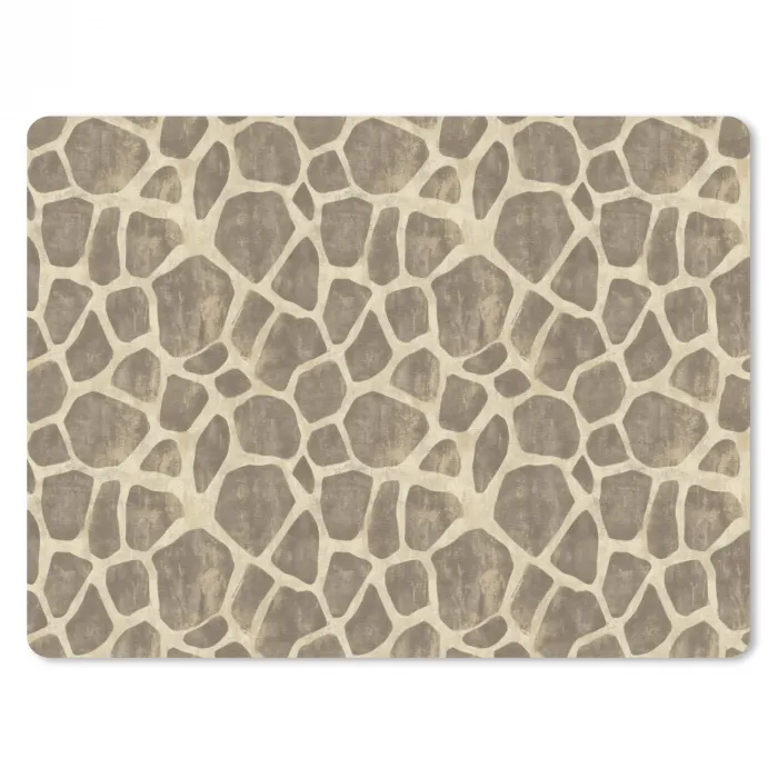 Giraf - Patroon - Beige - Bruin muismat rubber klein 262 -3d