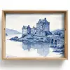 Schots - Kasteel - Blauw - Aquarel Dienblad Rechthoek middel -z3d_shopping