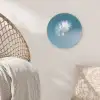 Paardenbloempluisje - Blauw - Lucht Wandcirkel kunststof plaat 5mm dik klein -sfeer5