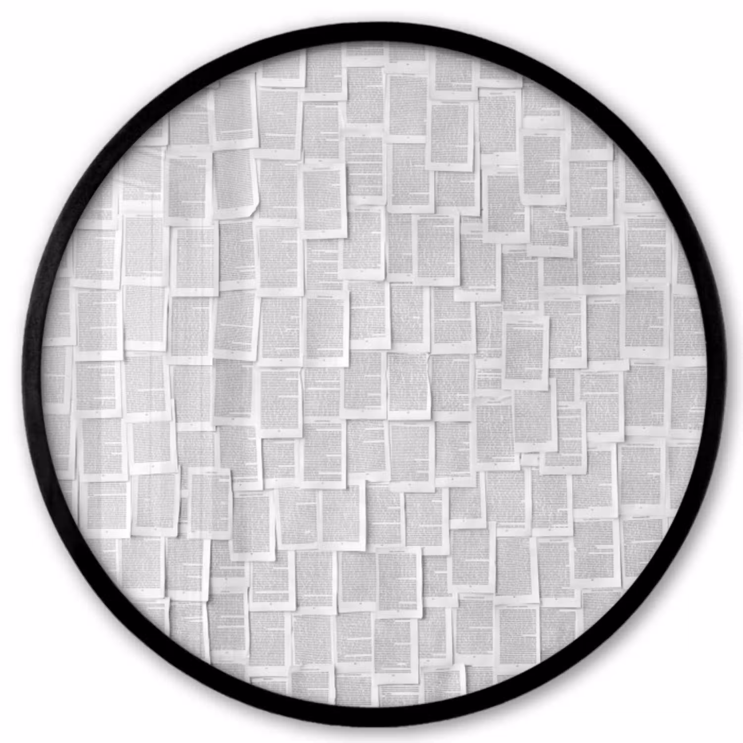 Papier - Overlappend - Textuur - Modern - Wit Fotolijst rond zonder passe partout klein -3d