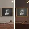 Buldog - Hond - Glas Light Box met batterij (Wandlamp) middel -sfeer3
