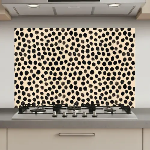 Stippen - Patroon - Zwart keuken achterwand spatscherm klein 900 -3d_website