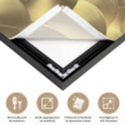 Modern - Cirkel - Goud Textielframe zwart klein 947 -USP_feed_closeupNL