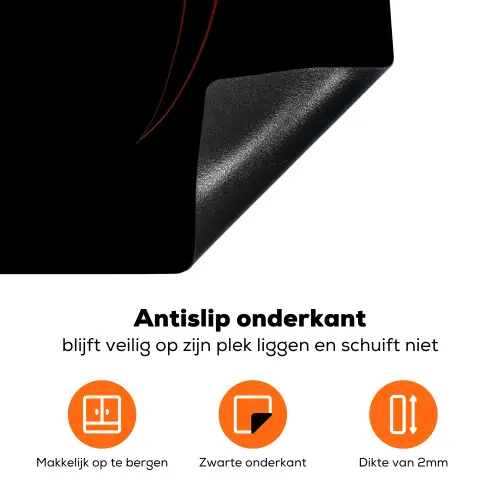 Garnaal - Rood - Dieren Inductie beschermer vinyl 3mm klein -zzzzzzz-td-onderkant