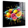 Fruit - Graffiti - Kleurrijk - Sinaasappel - Aardbei - Abstract plexiglas 5mm klein -zzzproduct_nieuw