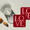 Love - Rood - Hatjes onderzetter kurk middel -sfeer4