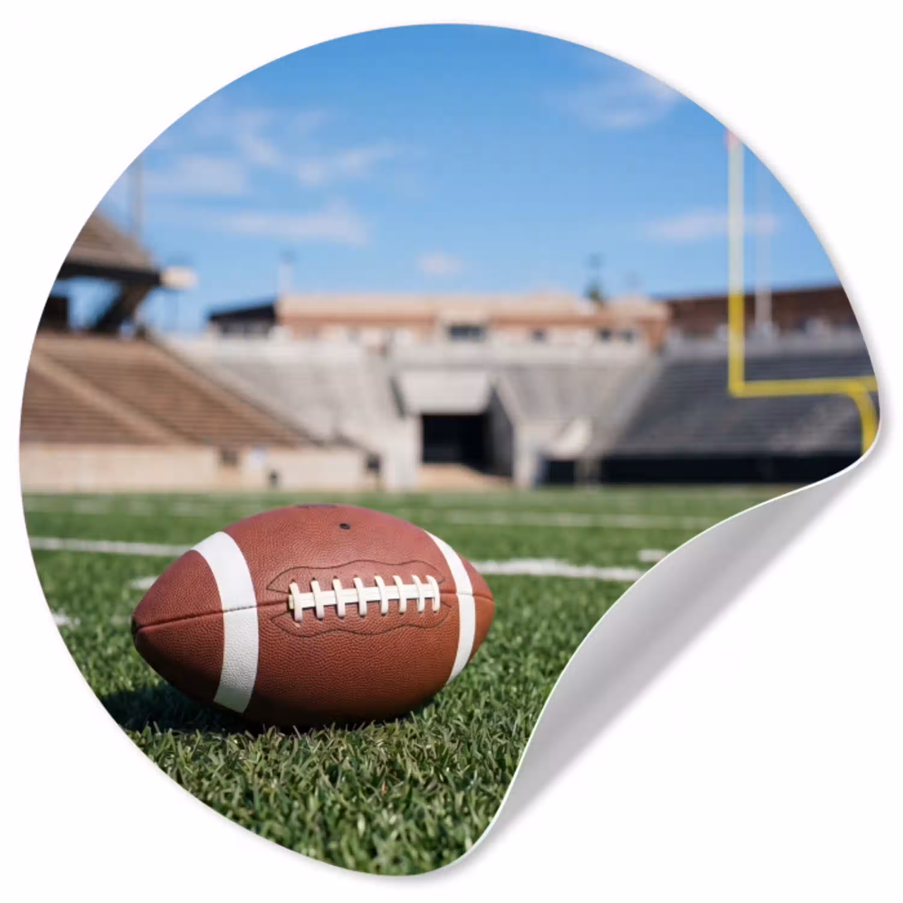 Football - Veld - Stadion - Sport Wandcirkel behangsticker klein -3d