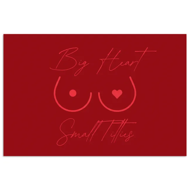 Poster - big heart small titties - Hart - Rood