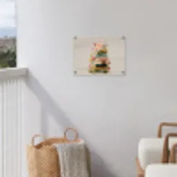 Boeken - Stapel - Bloemen - Kleurrijk tuinposter los doek klein -sfeer8