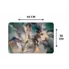 Goud - Blauw - Marmer Placemat vinyl groot -specs