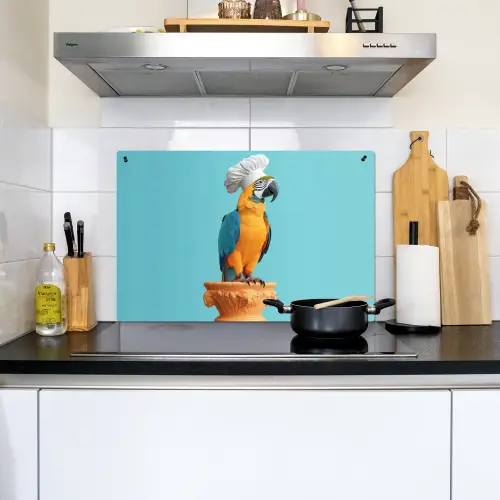 Papegaai - Koksmuts - Grappig - Vogel Inductie beschemer met haakjes klein -sfeer2