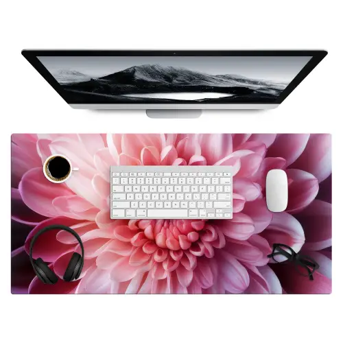 Dahlia - Bloem - Close up - Roze Muismat XXL klein -3d