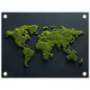 Wereldkaart - Mos -Levendig effect tuinposter los doek klein -3d