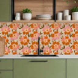 Bloemen - Motief - Retro keuken achterwand 2 middel 871 -sfeer3