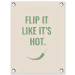 Groen - Quote - Zomer - Chilipeper tuinposter los doek klein -3d