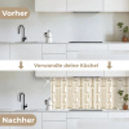 Modern - Geometrisch - Beige keuken achterwand 2 middel 871 -voor-na_DE