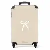 Witte strik op beige achtergrond NBS - Handbagage koffer - Unisex middel -productfoto_recht