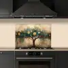 Boom - Kunst - Maan - Watercolor keuken achterwand spatscherm klein -sfeer1