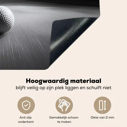 Golfbal - Wazig - Zwart Inductie beschemer met haakjes klein -ky-onderkant-nl