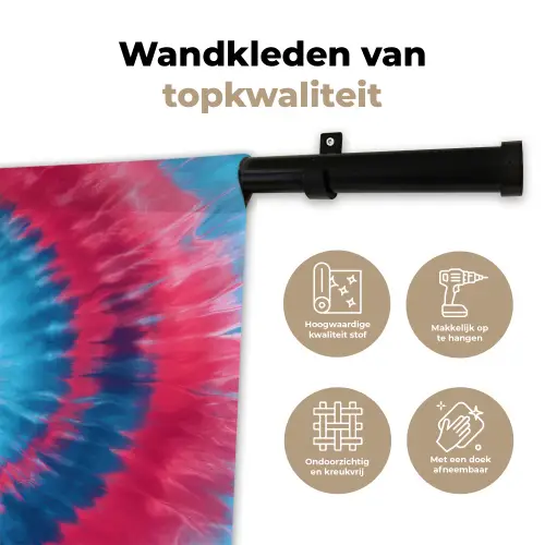 Spiraal - Roze - Draaiend Wandkleed katoen klein -sfeer2