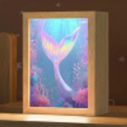 Zeemeerminnenstaart - Koraal - Water Light Box met kabel klein -zzz_3d_website