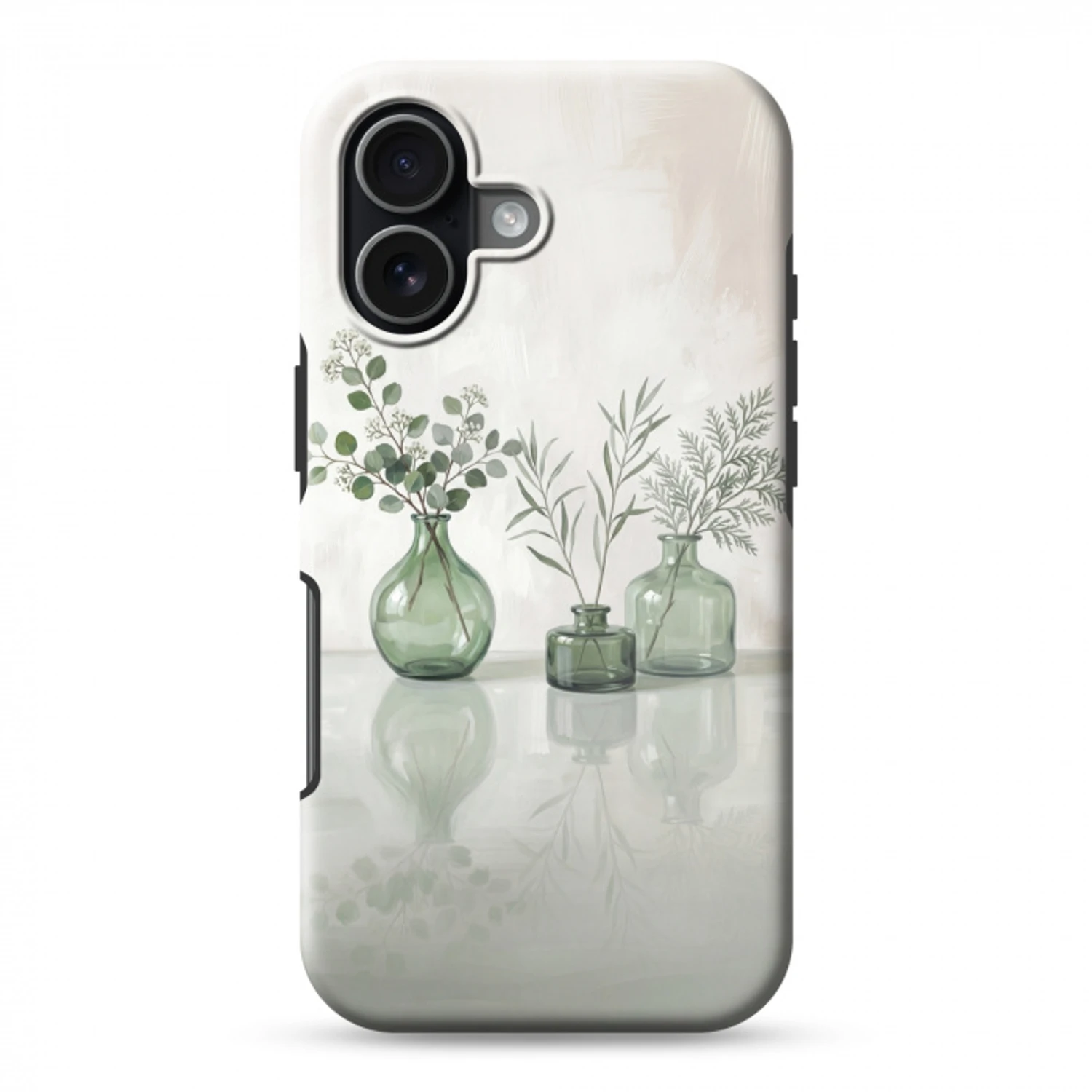 Vazen - Bladeren - Groen Toughcase MagSafe Apple iPhone 17 klein -3d