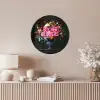 Quote - Bloemen - Vaas - Neon Fotolijst rond zonder passe partout klein -sfeer3
