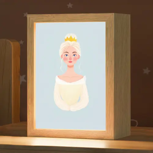 Prinses - Kroon - Blauw Light Box met kabel klein -zzz_3d_website