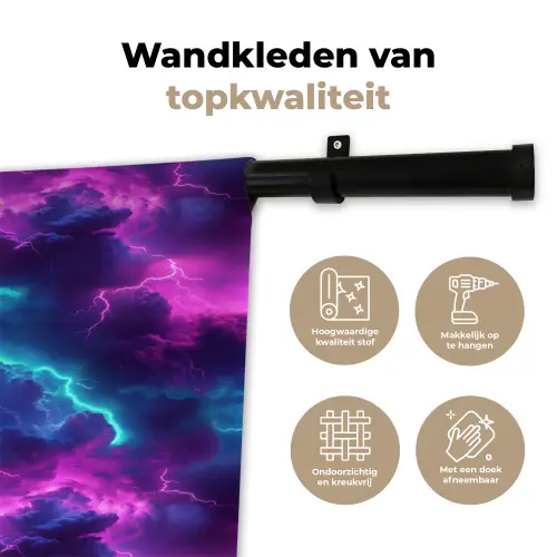 Elektrisch - Neon - Lucht Wandkleed katoen klein 269 -sfeer2
