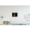 Puck - Hond - Verf - Kleuren textielposter latten blank klein -kinderkamer