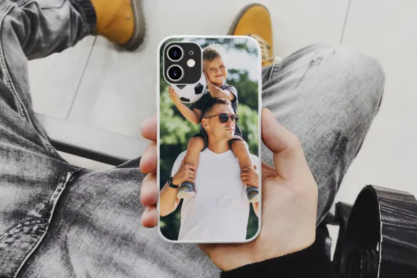 telefoonhoesje vader met zoon