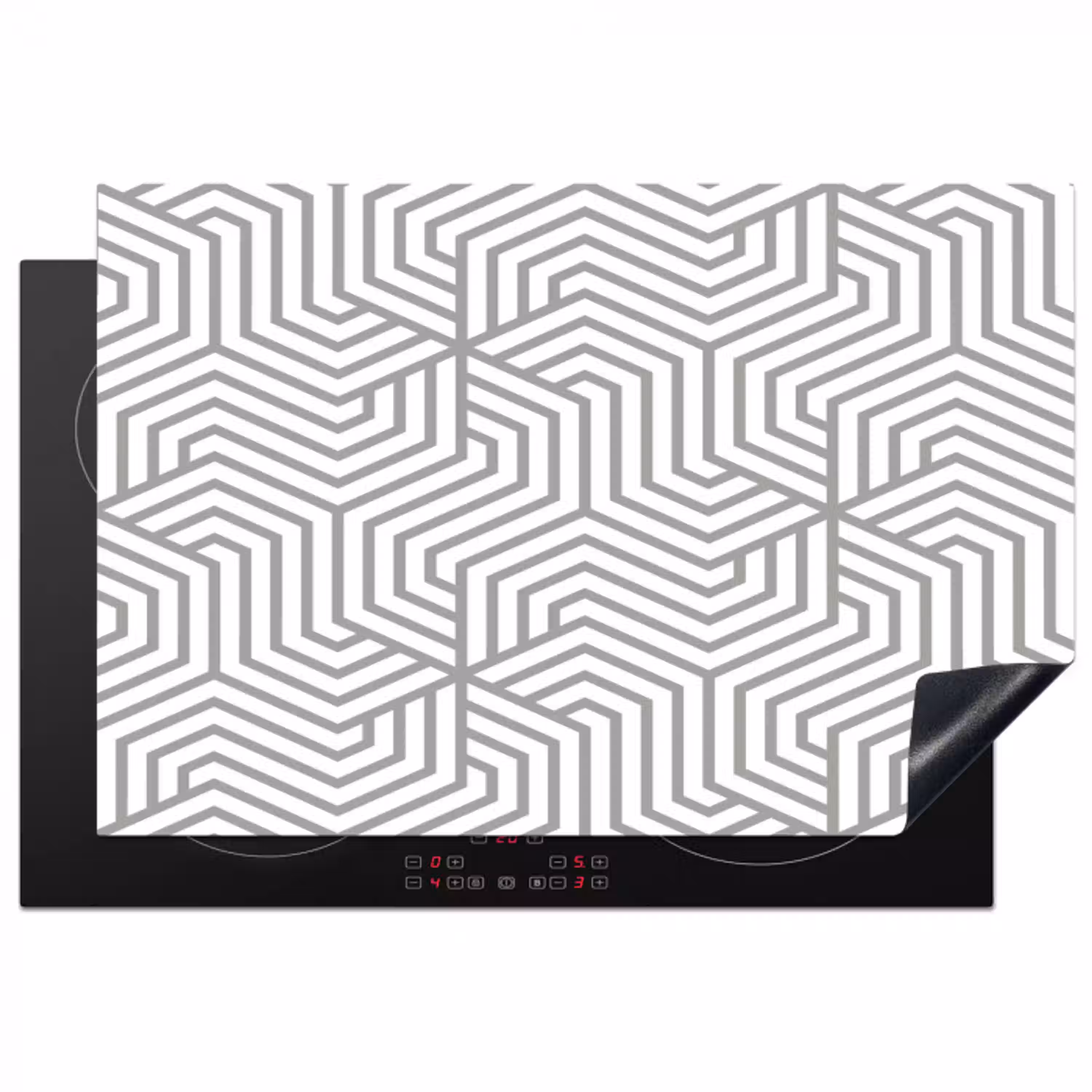 Lijn - Design - Geometrie - Patroon Inductie beschermer vinyl 3mm klein 276 -3d