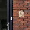 Houten nerf - Modern Naambord Huisje klein -sfeer2