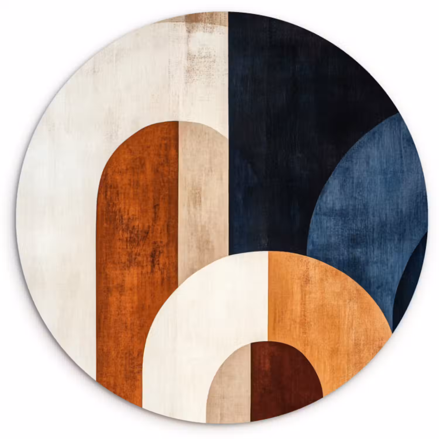 Muurcirkel - Abstract - Vormen - Donkerblauw