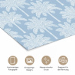 Palmboom - Modern - Blauw poster papier klein 62 -tcloseup_DE