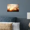 Riet - Gras - Zonsondergang - Natuur - Horizon poster papier klein -sfeer2